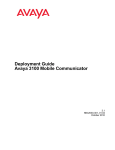 Avaya 3100 Mobile Communicator Deployment Deployment Guide
