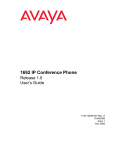 Avaya 1692 IP Conference Phone (English) User Guide