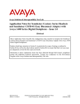 Avaya 1400 Series Digital Telephones Application Note