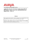 Avaya 1400/9400/9500 Series Application Note