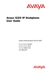 Avaya 1220 User Guide