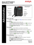 Avaya 1210 IP Deskphone Quick Reference Guide