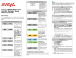 Avaya 1120E Quick Reference Guide