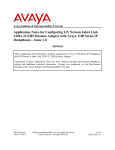 Avaya 1100 Series Application Note