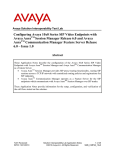 Avaya 1000 Series Video Conferencing Systems Application Note