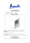 Avanti Refrigerator WCR506SS User's Manual