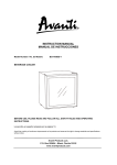 Avanti Refrigerator BCA193BG-1 User's Manual