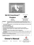 Avalon Stoves GreenSmart Fireplace 564 SS User's Manual