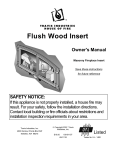 Avalon Stoves Flush Wood Insert User's Manual