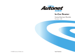 Autonet In-Car Router User's Manual