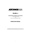 Auto Page RS-8601cd User's Manual