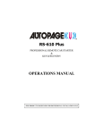 Auto Page RS-610 User's Manual