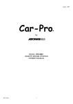 Auto Page Car-Pro CPX-RS2 User's Manual