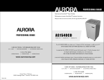 Aurora of America AS1540CD User's Manual