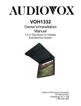 Audiovox VOH1332 User's Manual