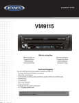 Audiovox VM9115 Installation Manual
