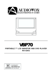 Audiovox VBP70 User's Manual