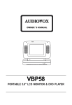 Audiovox VBP58 User's Manual