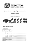 Audiovox PSB100 Installation Manual