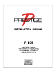 Audiovox Prestige P-105 User's Manual