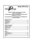 Audiovox Prestige APS-25-CL User's Manual