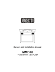 Audiovox MMD 70 User's Manual