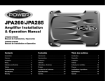 Audiovox JPA260 User's Manual