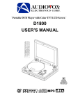 Audiovox D1800 User's Manual