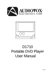 Audiovox D1710 User's Manual