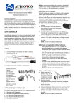 Audiovox CMOS2 Installation Manual