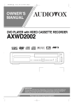 Audiovox AXWD2002 User's Manual