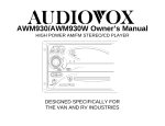 Audiovox AWM930 User's Manual