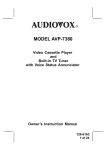 Audiovox AVP7380 User's Manual