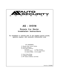 Audiovox 9151N User's Manual