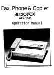Audiovox AFX-1000 User's Manual