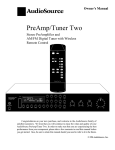 AudioSource SWTWO User's Manual