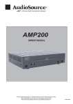 AudioSource AMP200 User's Manual