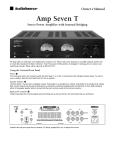 AudioSource Amp Seven T User's Manual