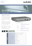 Audiolab 8000S User's Manual