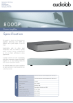 Audiolab 8000P User's Manual