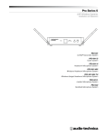 Audio-Technica pro series 5 wireless systems User's Manual