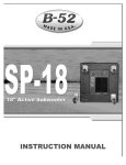 Audio Pro SP-18 User's Manual