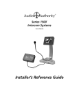 Audio Authority Series 1500 User's Manual