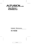 ATEN Technology ALTUSEN KH88 User's Manual
