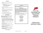 ATD Tools ATD 109 User's Manual