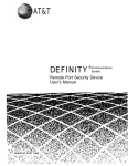 AT&T DEFINITY Remote Port Security Device User's Manual