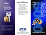 Assa High Security Deadbolt 6000 User's Manual