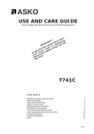 Asko T741C Use & Care Manual
