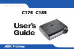 Ask Proxima C185 User's Manual
