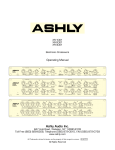 Ashly XR-2001 User's Manual